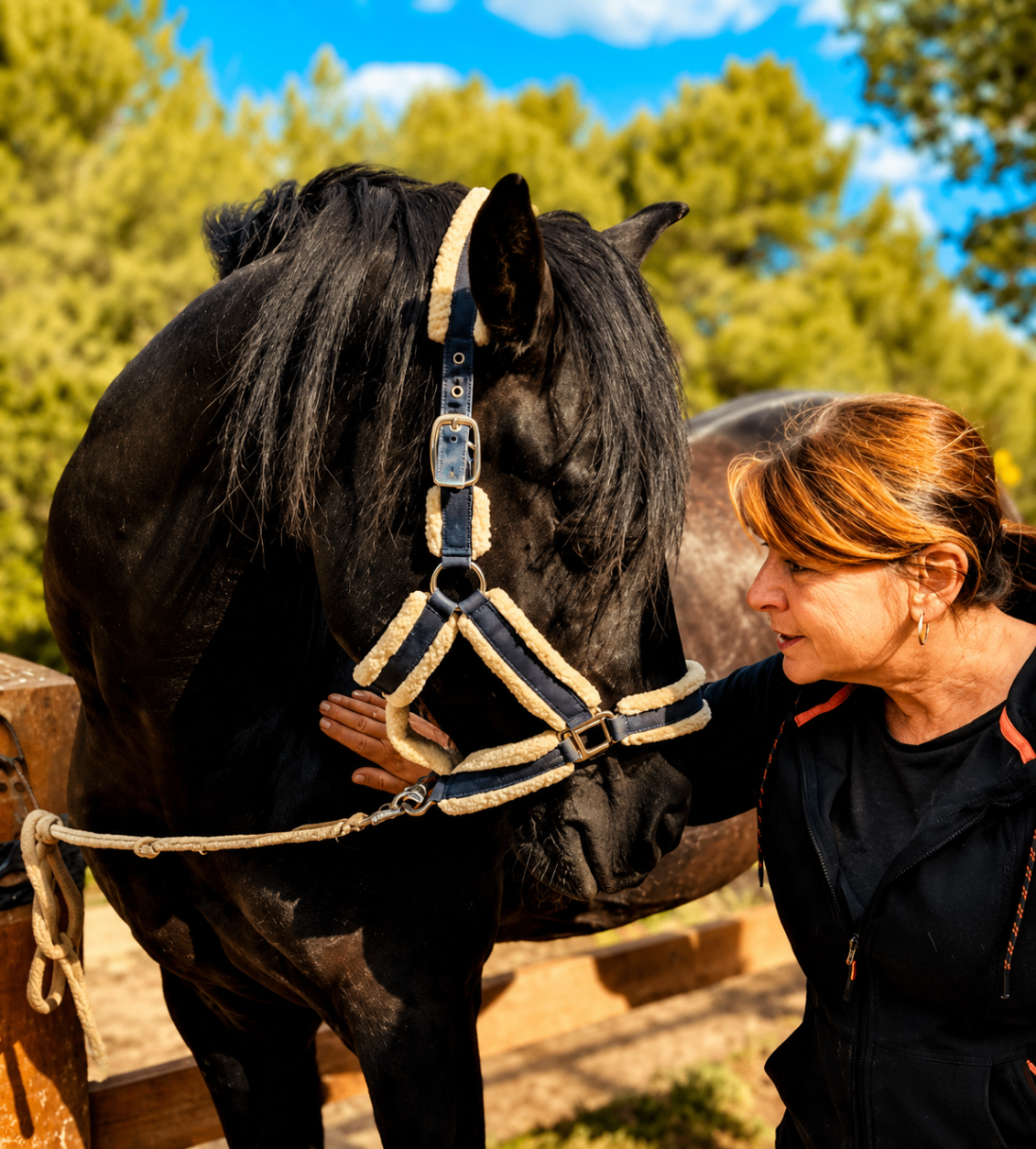 Close bond between rider and horse at Paradise Stables Costa Blanca